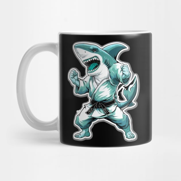 Karate Shark by Creatifly Graphic Tees